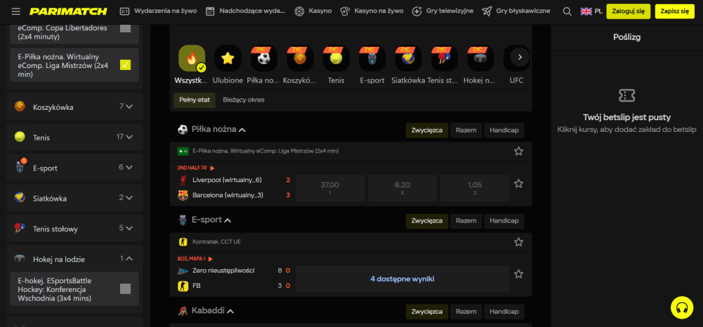 Parimatch betting
